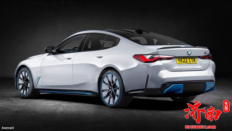 宝马i4量产版渲染图曝光 采用超大“双肾” 续航可达600km