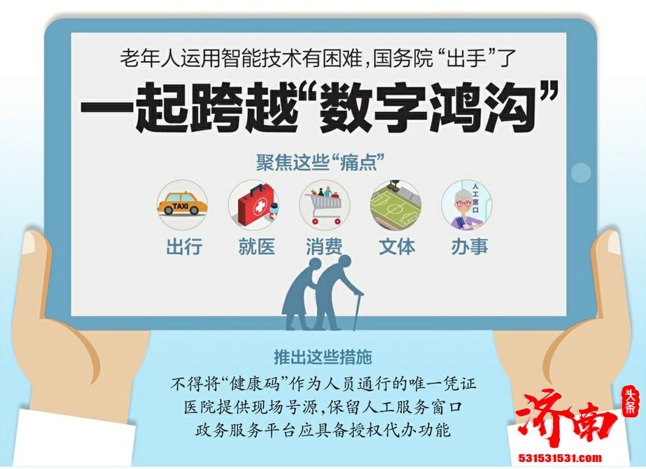 济南市无健康码出行不便网上挂号、网上就医、网上购物“障碍”重重 这些鸿沟我们陪您一起跨过！