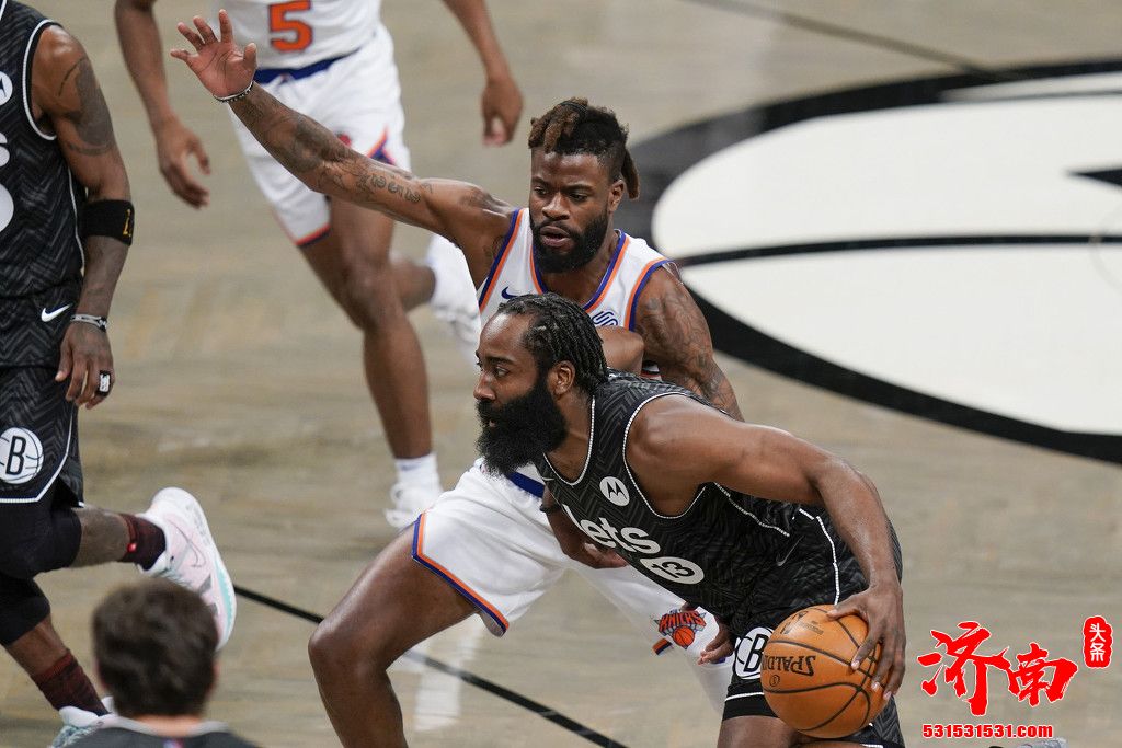 哈登21+15+15欧文高效34分 篮网擒尼克斯迎5连胜