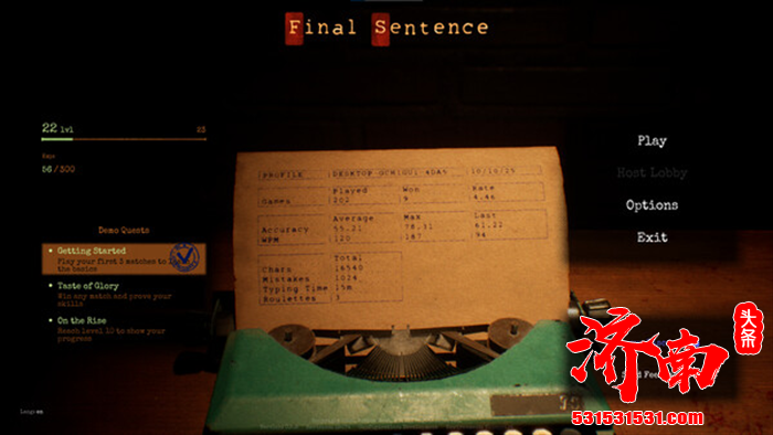 独立游戏《Final Sentence》试玩版已在Steam平台开始发放